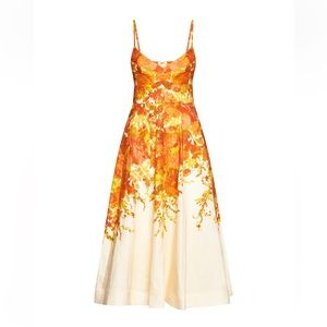Zimmermann High Tide Picnic Dress Citrus Ikat Floral